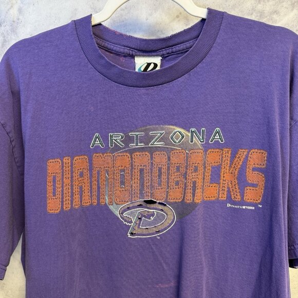 Vintage Arizona Diamondbacks T Shirt Mens Large 21.5x26.5 Y2K MLB Purple - Picture 1 of 16